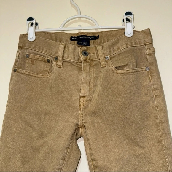 Women’s Unisex Vintage Lauren Ralph  Lauren Khaki Colour Skinny Jeans Size: 29 - Picture 7 of 16